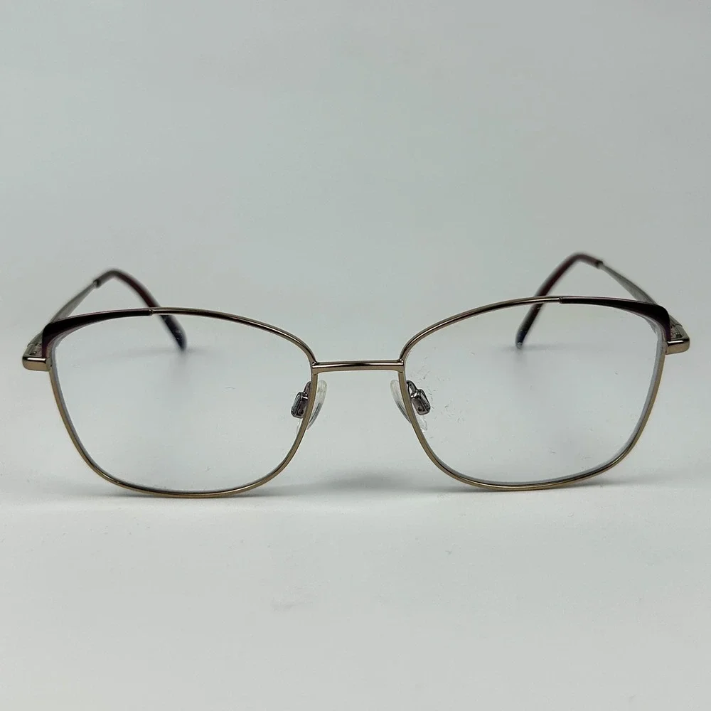 Elle EL13501 Women's Eyeglasses Frame Gold Tone Metal Full Rim 53-17-140 mm